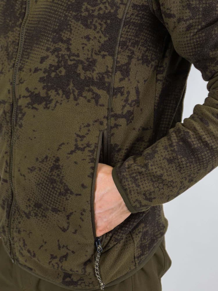 Alaska Kodiak Ms Fleece Jacket, Night Green Blur, view: 3