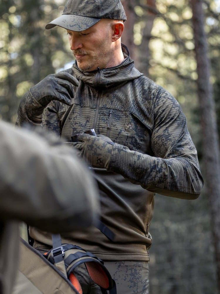 Alaska Active Hunter Ms Hoodie, Night Green Blur, view: 1