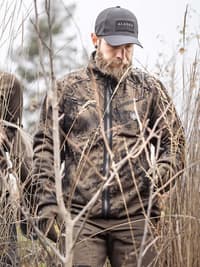 Buzzard Ms Reversible Fleece Jacket Brown Blur/Night Green - view: 1