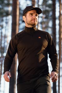 Alaska CoolDry Half-Zip -miesten paita, Brown - view: 2