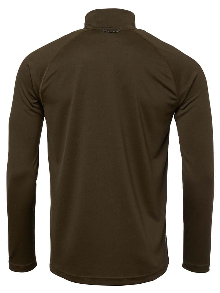 CoolDry Ms Half-Zip Top Solid Brown, view: 1