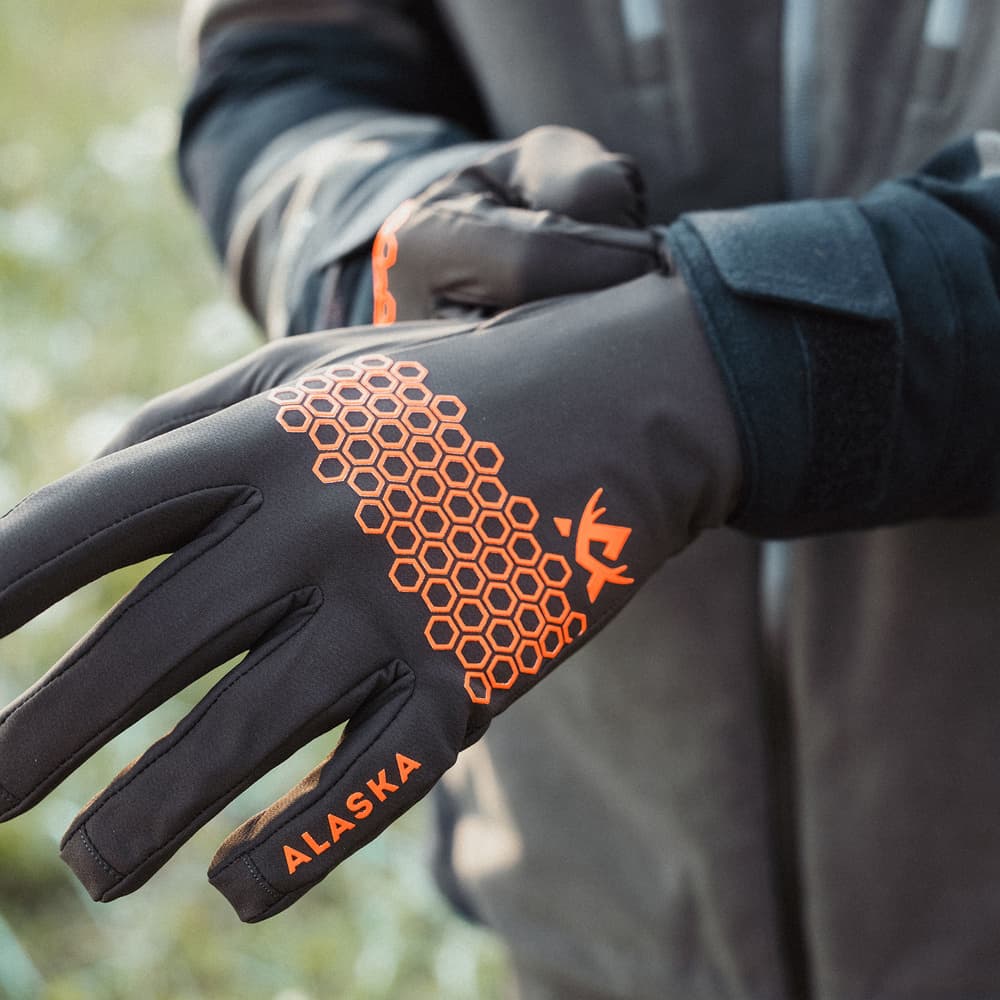 Alaska Chaser Stretch Gloves, Brown, view: 2