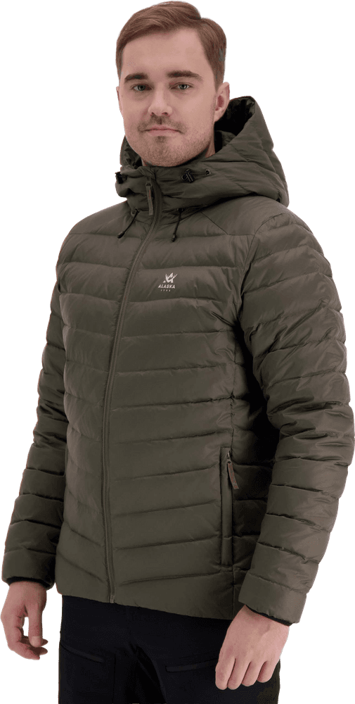 Alaska Ms Down Jacket, Moss Brown, view: 3