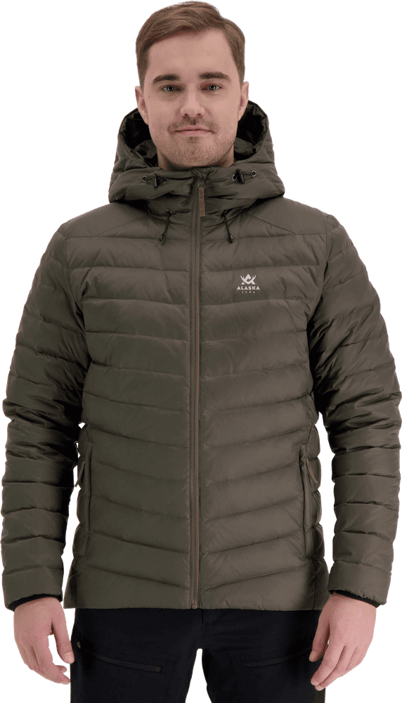 Alaska Ms Down Jacket, Moss Brown, view: 0
