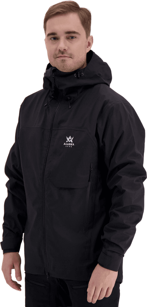 Alaska Velvet Ms 3L Jacket, Black, view: 3