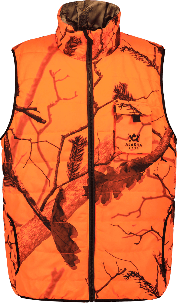 Alaska Tundra Ms Reversible Padded Vest, Blaze 3D, view: 0