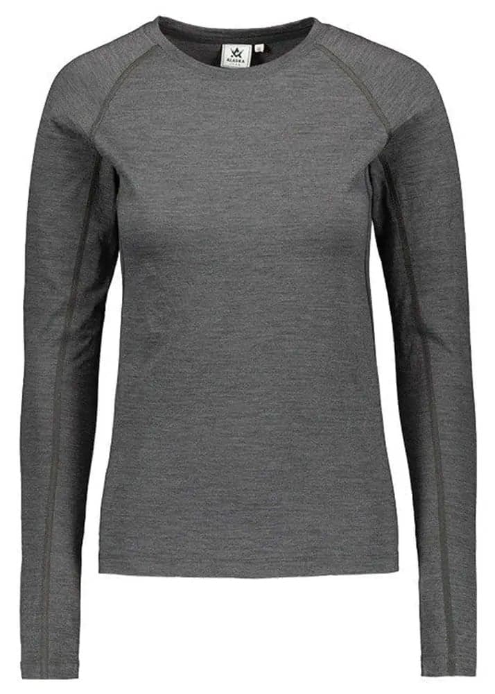 Alaska Merino Ws Base Layer Crewneck Top Dark Grey, view: 0