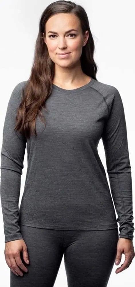 Alaska Merino Ws Base Layer Crewneck Top Dark Grey, view: 1