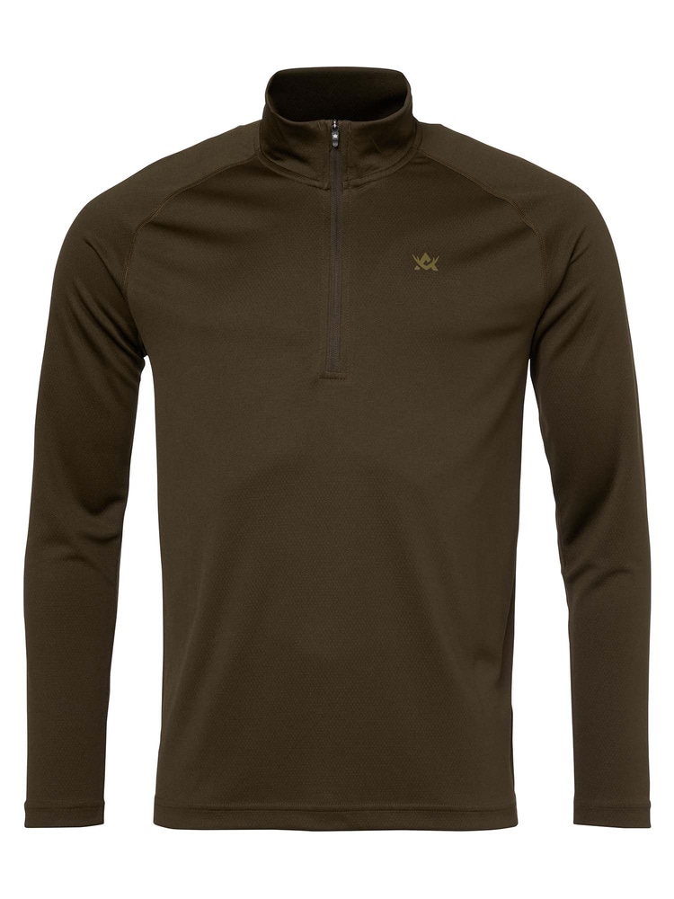 productImage: CoolDry Ms Half-Zip Top Solid Brown