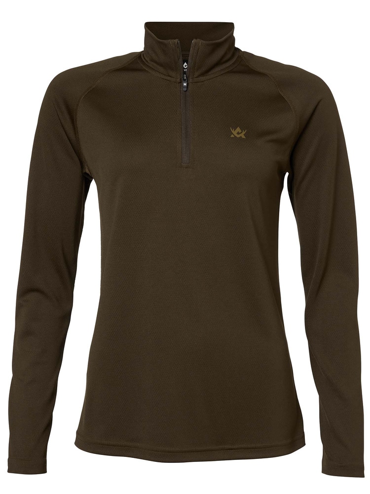 productImage: CoolDry Ws Half-Zip Top Solid Brown