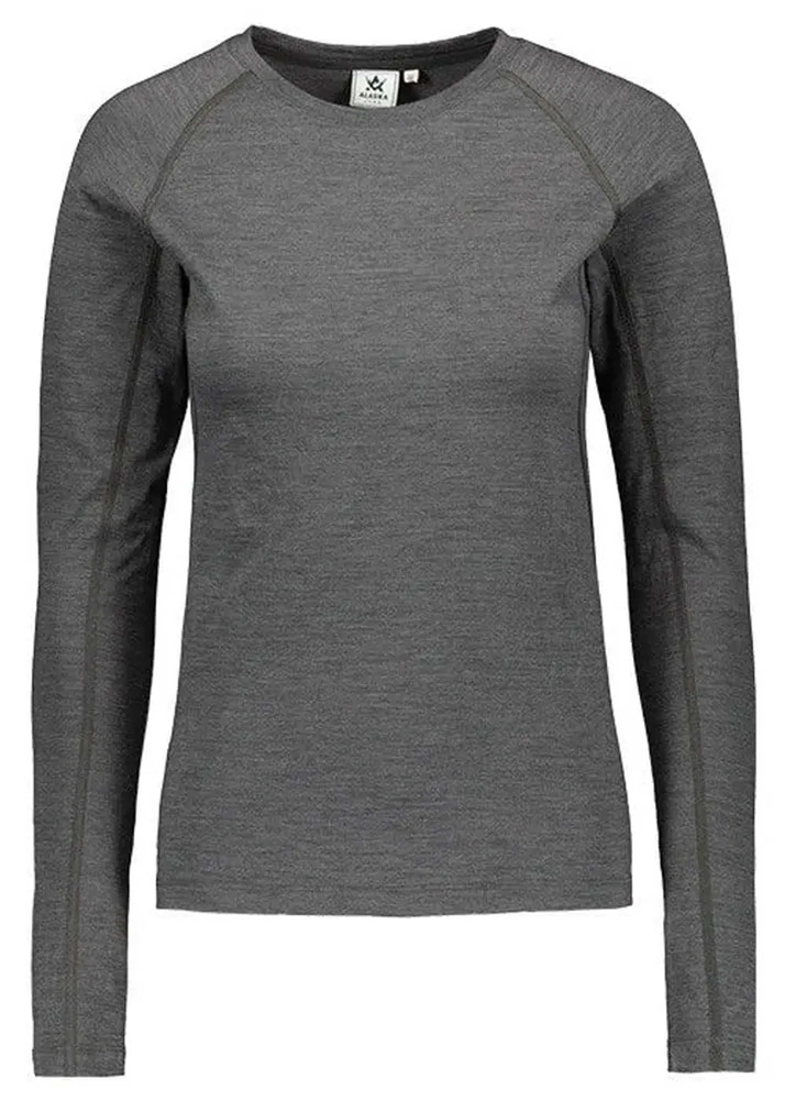 productImage: Alaska Merino Ws Base Layer Crewneck Top Dark Grey