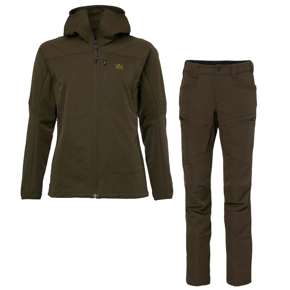 Chaser Stretch Hunting Set Women Solid Brown, view: 1