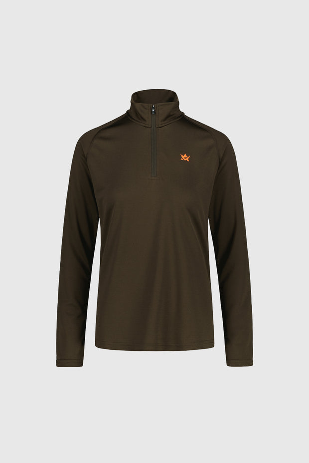 CoolDry Ws Half-Zip Top 530942 Brown_Front WEB.jpg